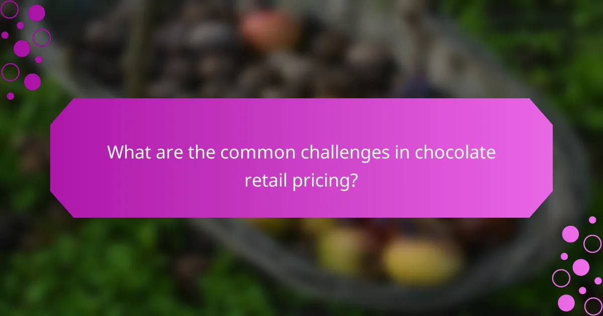 What are the common challenges in chocolate retail pricing?